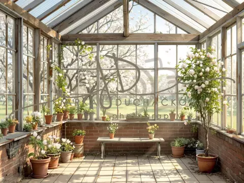 Fotopozadí - Jarní skleník 9 Fotopozadí - Jarní skleník 9