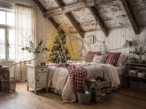 Fotopozadí - Vánoční pokoj v chalupě 9 Fotopozadí - Vánoční pokoj v chalupě 9