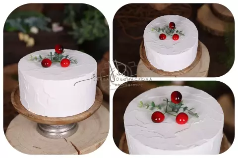 Dort vysoký Ø20cm se zdobením - třešně