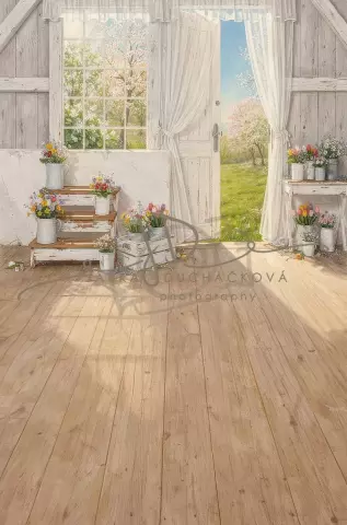 Jarní scéna s květinami SPOJENÁ 1