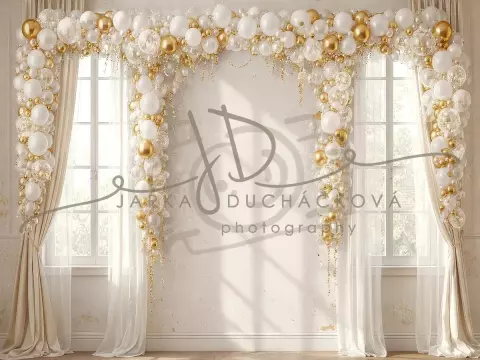 NAROZENINY - okna s balonky 2