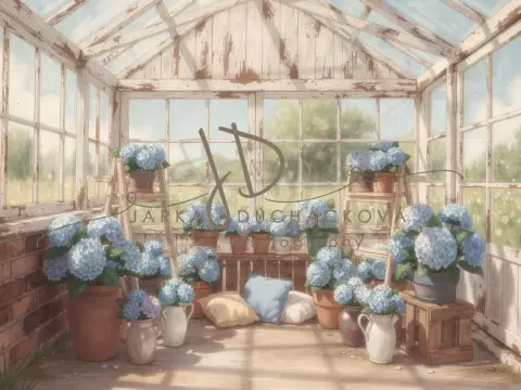 Skleník s hortenziemi 12
