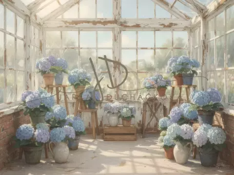 Skleník s hortenziemi 13