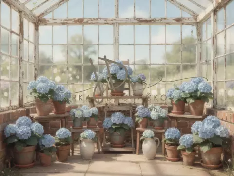 Skleník s hortenziemi 14 Skleník s hortenziemi 14