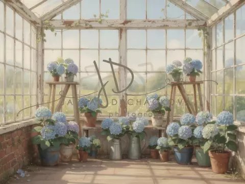 Skleník s hortenziemi 15