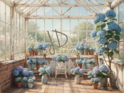 Skleník s hortenziemi 21