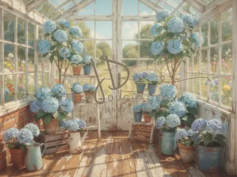 Skleník s hortenziemi 24 Skleník s hortenziemi 24