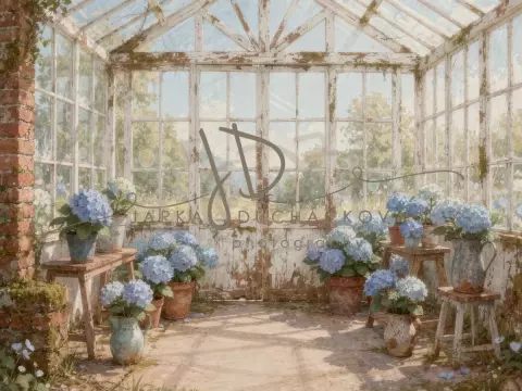 Skleník s hortenziemi 3