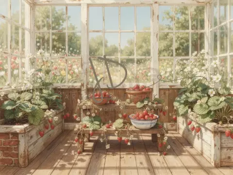 Skleník s jahodami 1