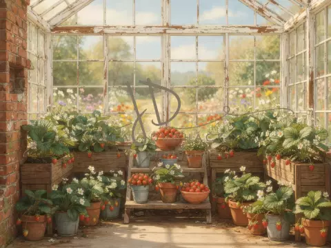 Skleník s jahodami 5