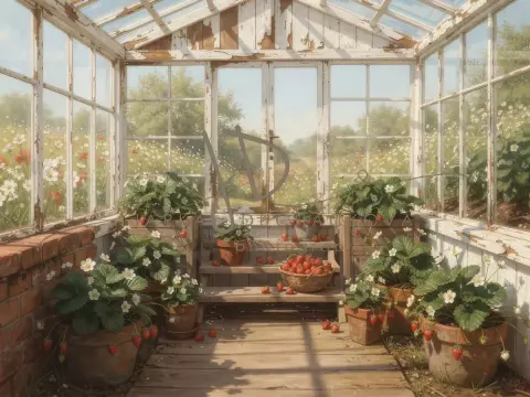 Skleník s jahodami 6