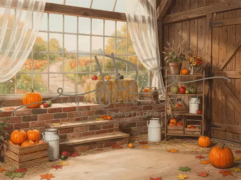 Stodola podzimní s dýněmi 14