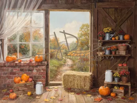 Stodola podzimní s dýněmi 20