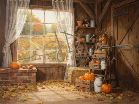 Stodola podzimní s dýněmi 22 Stodola podzimní s dýněmi 22