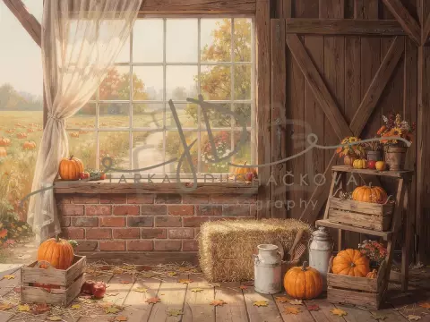 Stodola podzimní s dýněmi 23