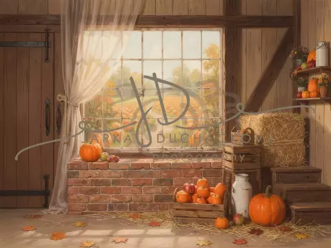 Stodola podzimní s dýněmi 5