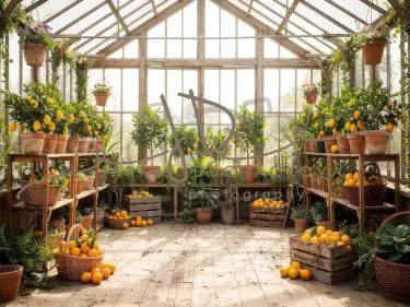Fotopozadí - Skleník s citrusy 1