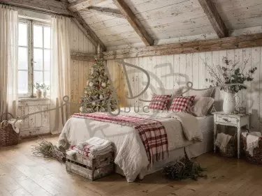 Fotopozadí - Vánoční pokoj v chalupě 11