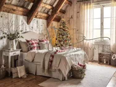 Fotopozadí - Vánoční pokoj v chalupě 12