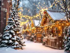 Fotopozadí - Vánoční večerní venkovní scéna 12