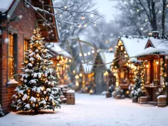Fotopozadí - Vánoční večerní venkovní scéna 14
