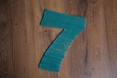 Číslo 7 - 30cm - zelená patina