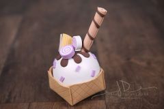 Pohár zmrzlinový - fialový