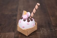 Pohár zmrzlinový - růžový