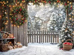 Fotopozadí - Zasněžená přírodní scéna 16