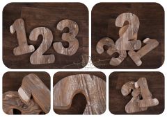Číslo 1+2+3 sada ze starého dřeva II