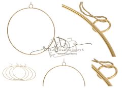 Ozdobný kruh - zlatý 35cm