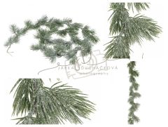Girlanda vánoční - borovice ojíněná 165cm