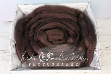 JD PHOTOGRAPHY  MERINO vlna - česanec - čokoládová
