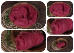 Podložka MERINO - mykaná vlna - výplň sytě růžová
