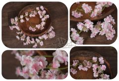 Girlanda květinová  - růžové kvítky