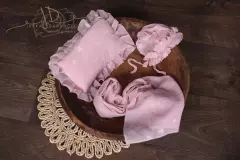 Sada NEWBORN - polštářek + čepeček + dlouhý wrap