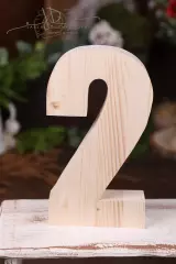 Číslo dřevěné přírodní 2 - výška 29,5cm