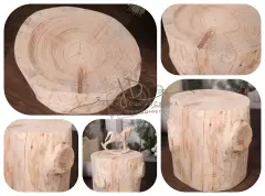 Dřevěný špalek dekorační  - stoleček/stolička/podnos MAXI