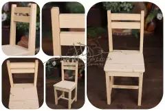 Židlička dřevěná přírodní KLASIK