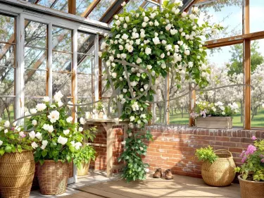 Fotopozadí - Jarní skleník 18