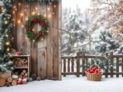 Fotopozadí - Zasněžená přírodní scéna 18