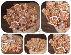 Ozdoby dřevěné - Perníčci - mix 12ks