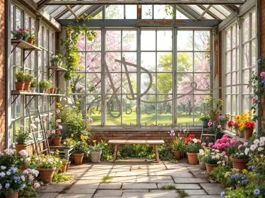 Fotopozadí - Jarní skleník 2