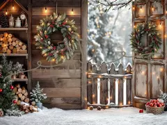 Fotopozadí - Zasněžená přírodní scéna 2