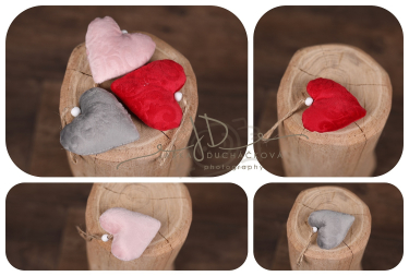 JD PHOTOGRAPHY  Srdíčko textil s provázkem