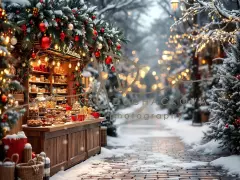 Fotopozadí - Vánoční večerní venkovní scéna 22