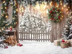 Fotopozadí - Zasněžená přírodní scéna 22