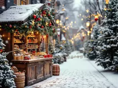 Fotopozadí - Vánoční večerní venkovní scéna 23