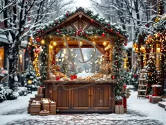 Fotopozadí - Vánoční večerní venkovní scéna 25