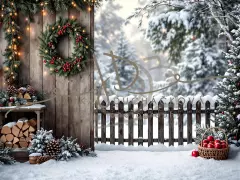 Fotopozadí - Zasněžená přírodní scéna 27